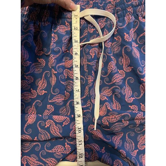 Chubbies Mens Board Shorts Large Swim Trunks Seahorse Blue Pink Drawstring EUC - Picture 10 of 12